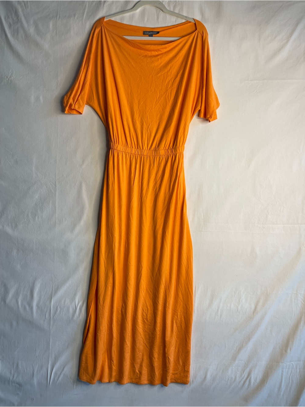 Kate & Mallory Bright Orange Maxi‎ Dress with Elastic Waist